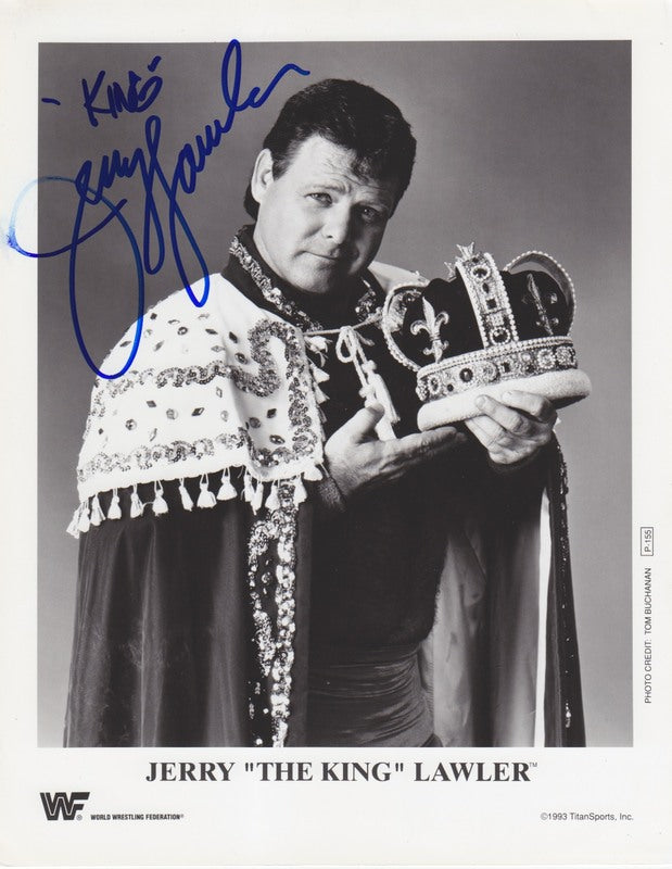 1993 Jerry "The King" Lawler (WWF debut) (signed) P155 b/w PW Catalog