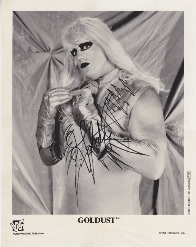 1995 Goldust P312 (debut promo/signed) b/w PW Catalog