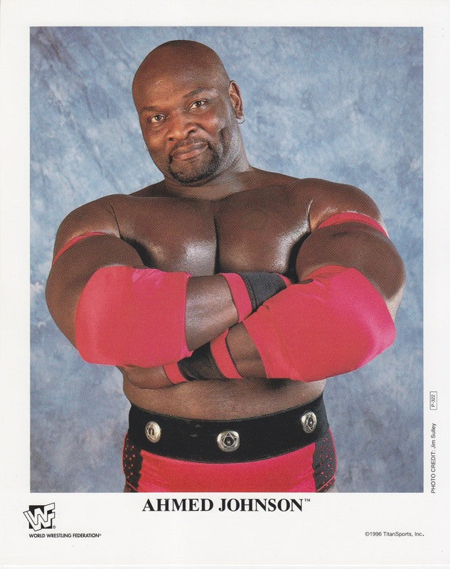 1996 Ahmed Johnson P322a (debut promo) color PW Catalog