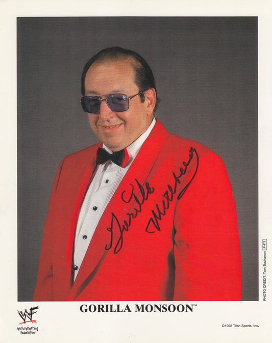 1998 Gorilla Monsoon P472 (RARE/signed) color PW Catalog