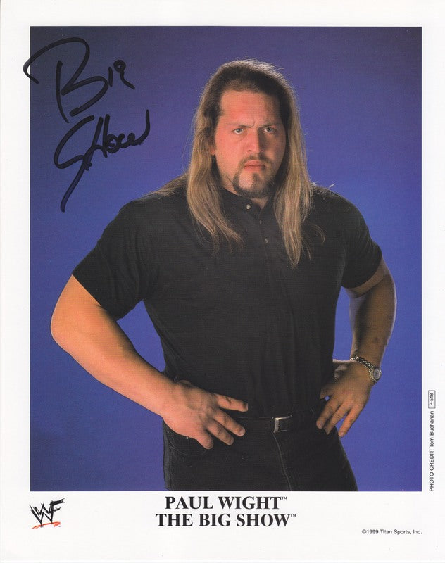 1999 Paul Wight The Big Show P518a (debut/signed) color PW Catalog