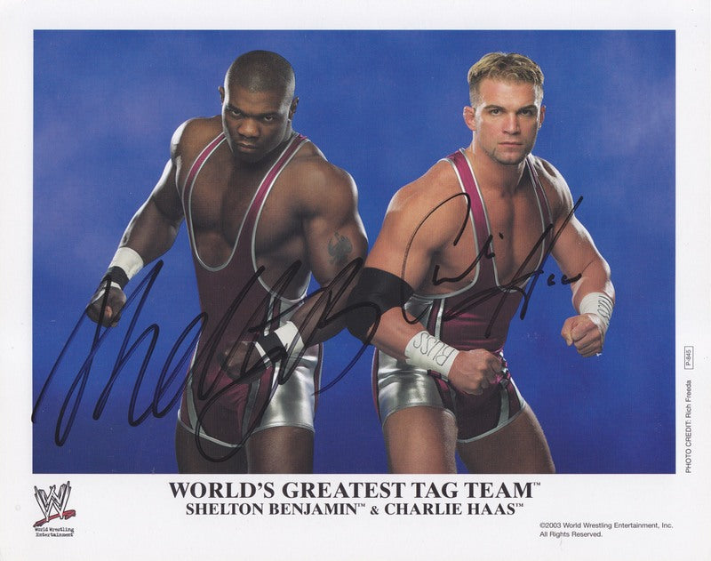 2003 World's Greatest Tag Team (signed) P845 color PW Catalog