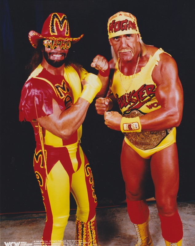 1995 WCW Hulk Hogan &Macho Man Randy Savage licensed color PW Catalog