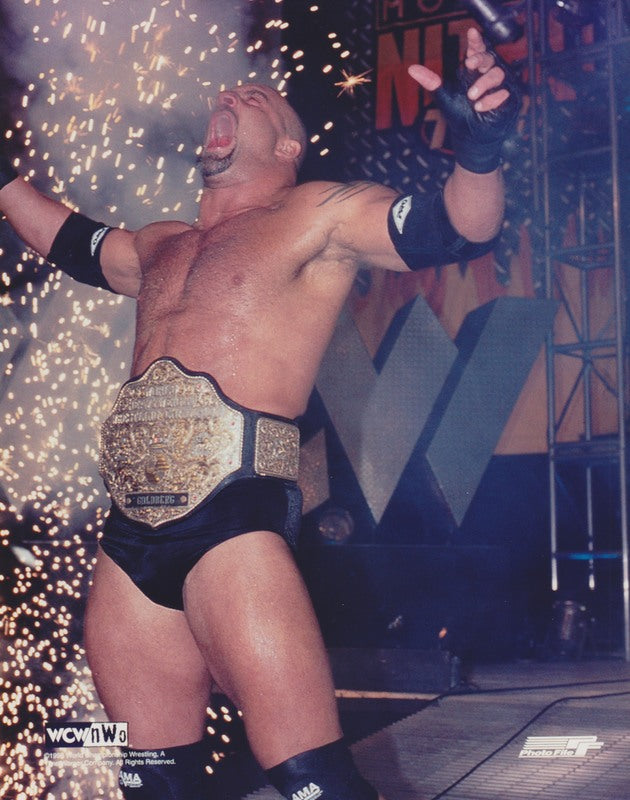 1998 WCW CHAMPION Goldberg licensed Photofile color PW Catalog