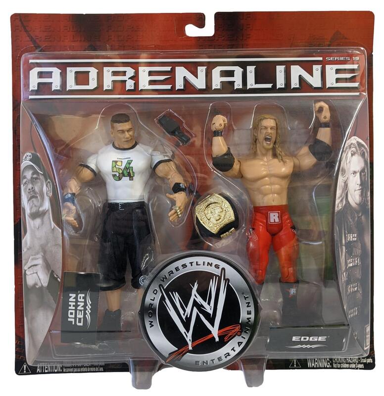 WWE Jakks Pacific Adrenaline 19 John Cena & Edge Action & Toy Figures PWcatalog