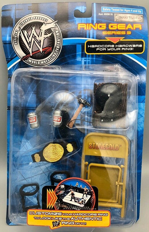 2001 WWF Jakks Pacific Ring Gear Series 3: Texas Rattlesnake Bites Again! Action & Toy Figures PWcatalog