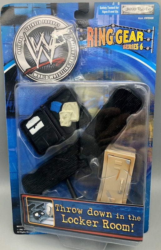 2002 WWF Jakks Pacific Ring Gear Series 6: Throw Down In the Locker Room! Action & Toy Figures PWcatalog