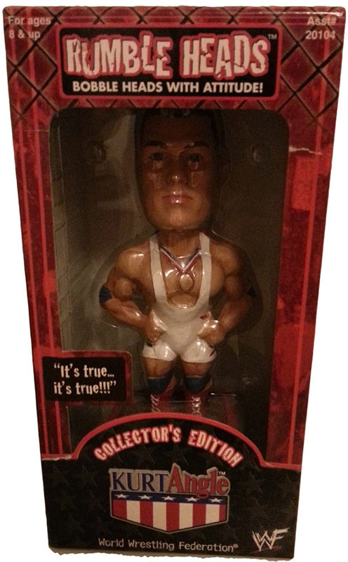 WWF Aspen Rumble Heads: Bobble Heads with Attitude! 1 Kurt Angle Action & Toy Figures PWcatalog