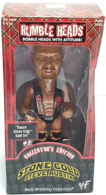 WWF Aspen Rumble Heads: Bobble Heads with Attitude! 1 Stone Cold Steve Austin Action & Toy Figures PWcatalog