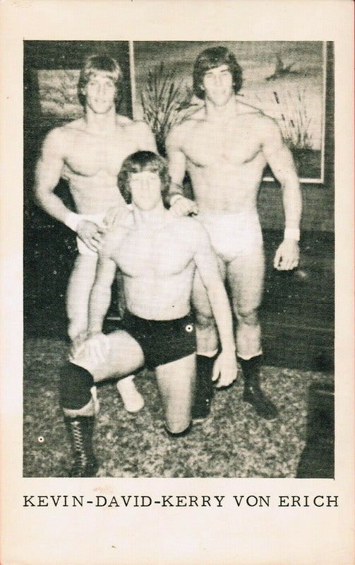 Kevin,David Kerry Von Erich Boyd Pierce 3.5x5" Promo Photo PWcatalog