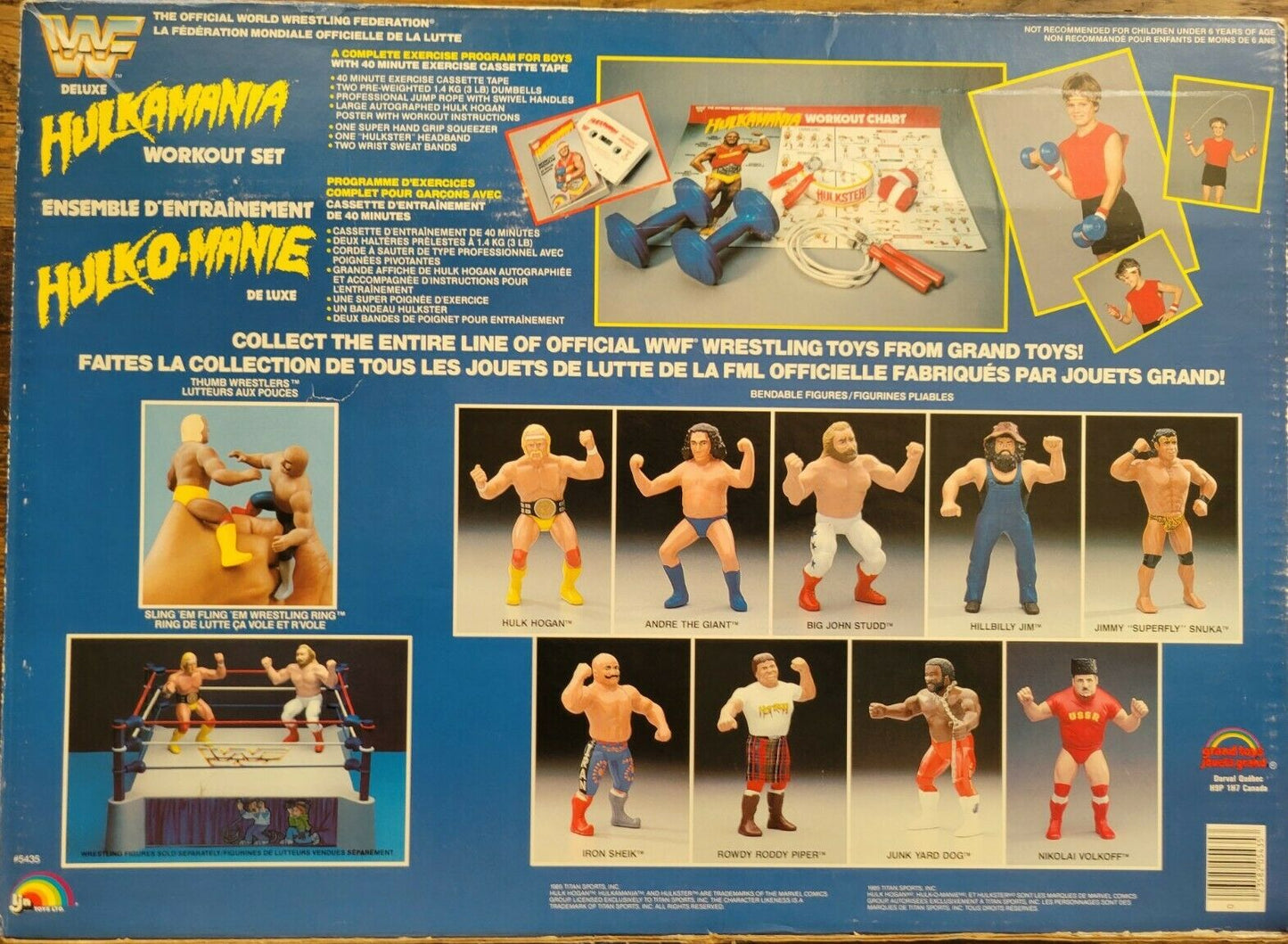 Hulk Hogan LJN Hulkamania Workout Set French PWcatalog