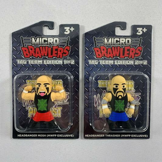 2022 Major Wrestling Figure Podcast Micro Brawlers Headbangers: Mosh & Thrasher Action & Toy Figures PWcatalog
