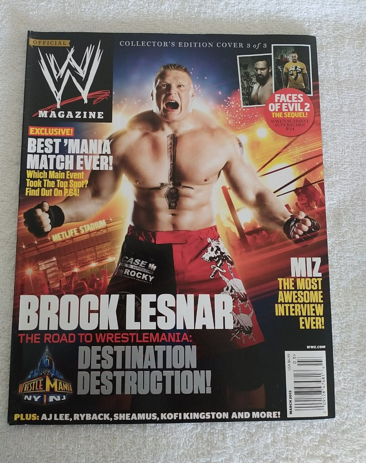 WWE Magazine March 2013 Brock Lesnar Magazine PWcatalog