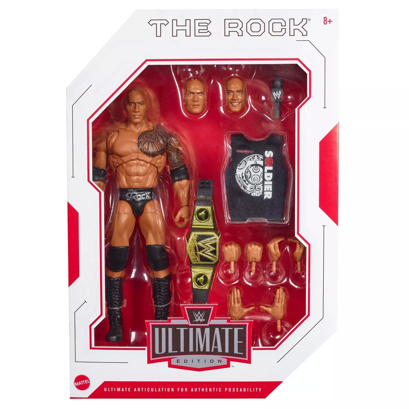 WWE Mattel Ultimate Edition 10 The Rock Action & Toy Figures PWcatalog