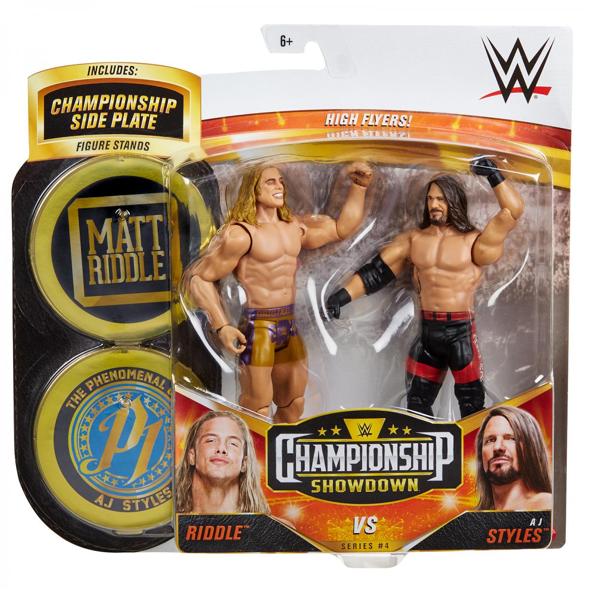 WWE Mattel Championship Showdown 4 Riddle vs. AJ Styles Action & Toy Figures PWcatalog