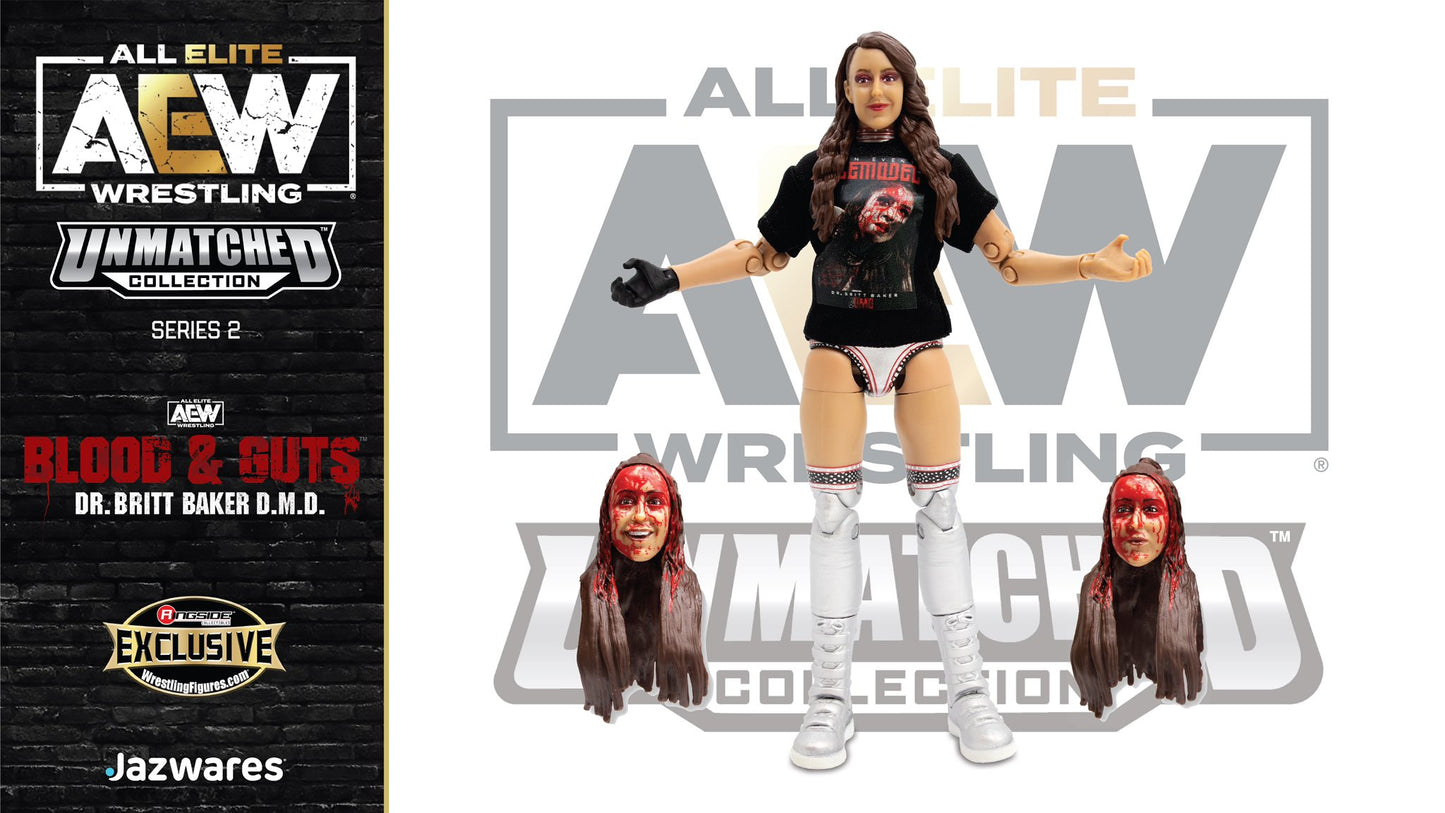 AEW Jazwares Unmatched Collection Exclusive "Blood & Guts: Lights-Out Match": Dr. Britt Baker D.M.D. Action & Toy Figures PWcatalog