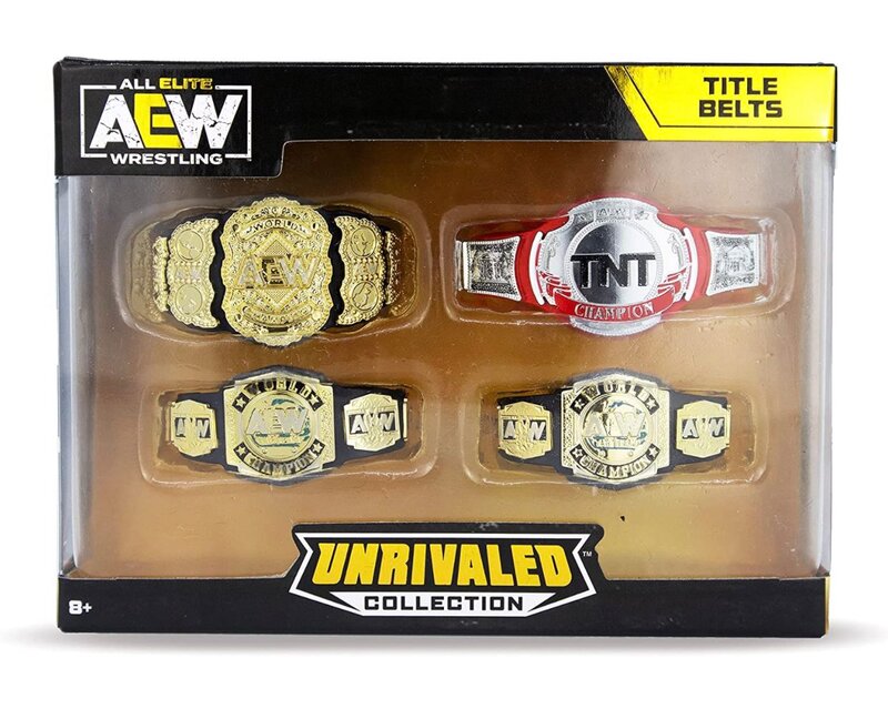 AEW Jazwares Unrivaled Collection Accessory Sets: Title Belts Pack Action & Toy Figures PWcatalog