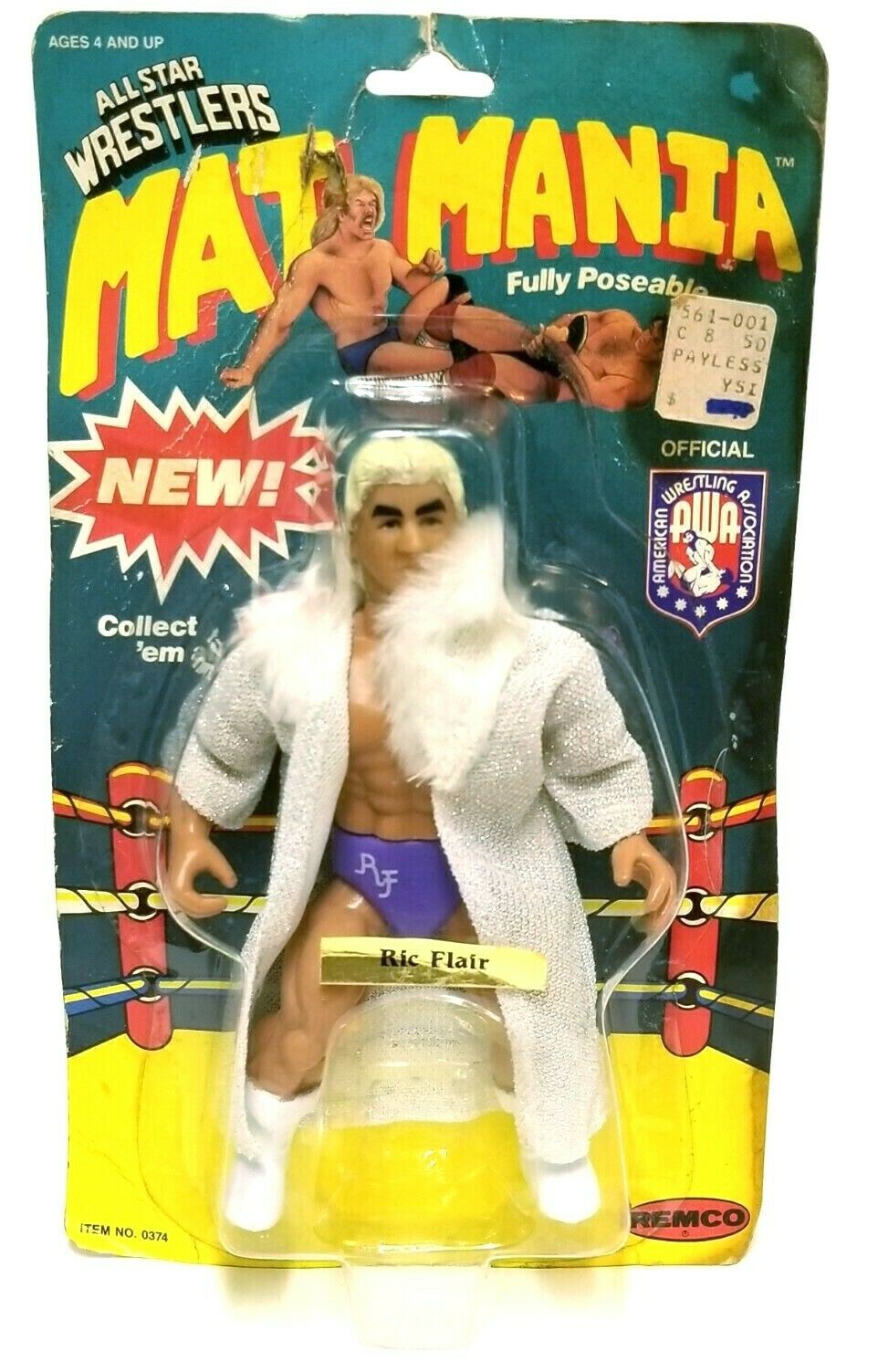 AWA Remco All Star Wrestlers 4 "Mat Mania" Ric Flair Action & Toy Figures PWcatalog
