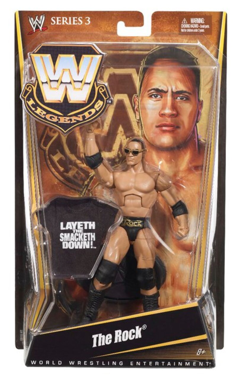 WWE Mattel Legends 3 The Rock Action & Toy Figures PWcatalog