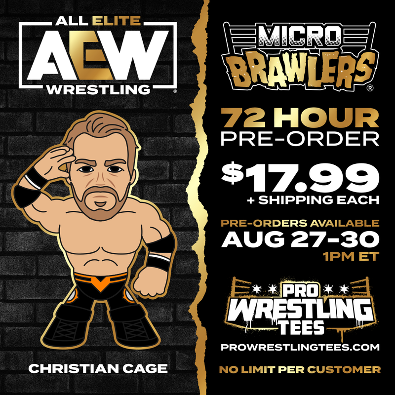 AEW Pro Wrestling Tees Micro Brawlers Limited Edition Christian Cage Action & Toy Figures PWcatalog