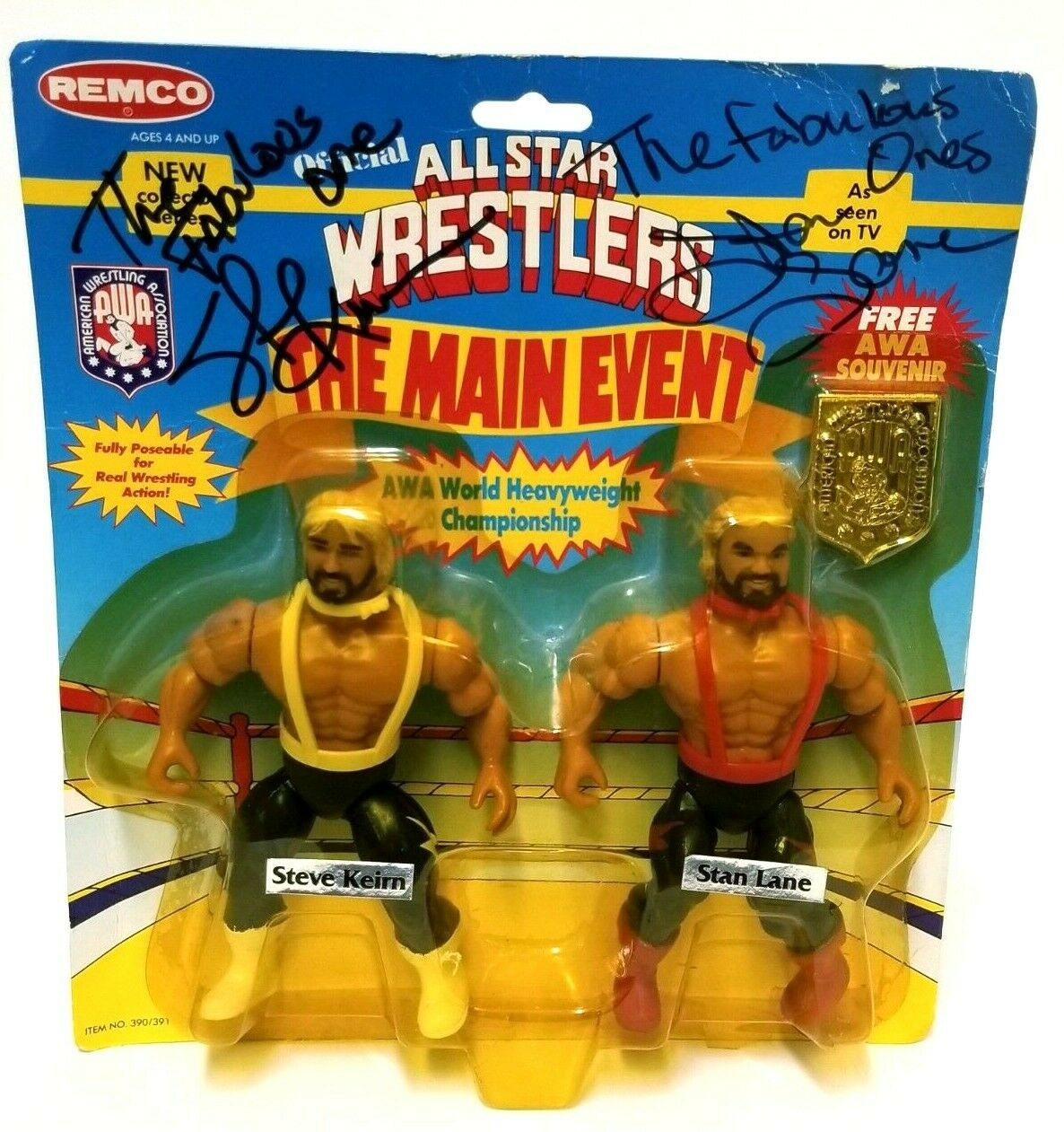 AWA Remco All Star Wrestlers 1 Fabulous Ones: Steve Keirn & Stan Lane Action & Toy Figures PWcatalog