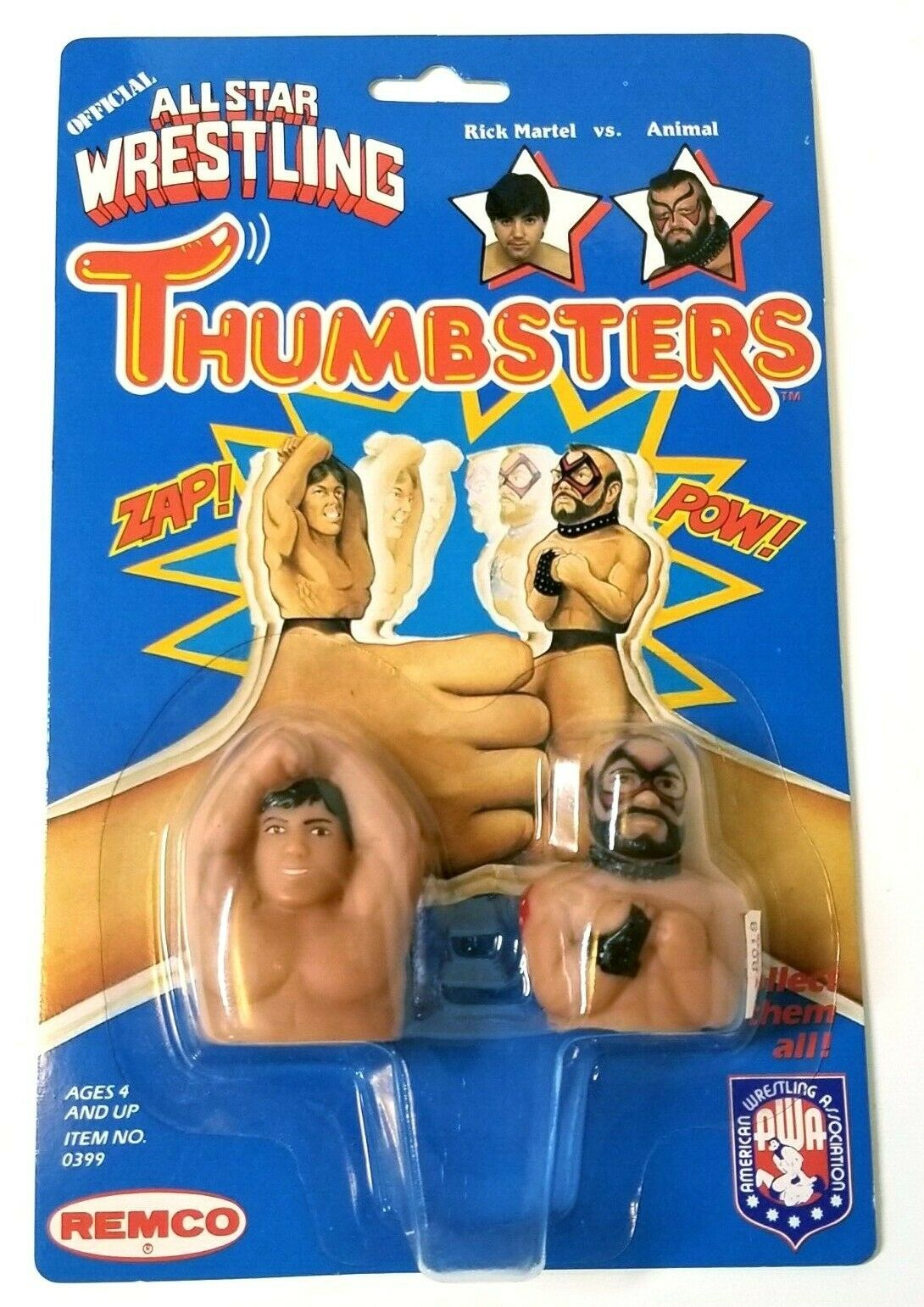 AWA Remco Thumbsters Rick Martel vs. Animal Action & Toy Figures PWcatalog