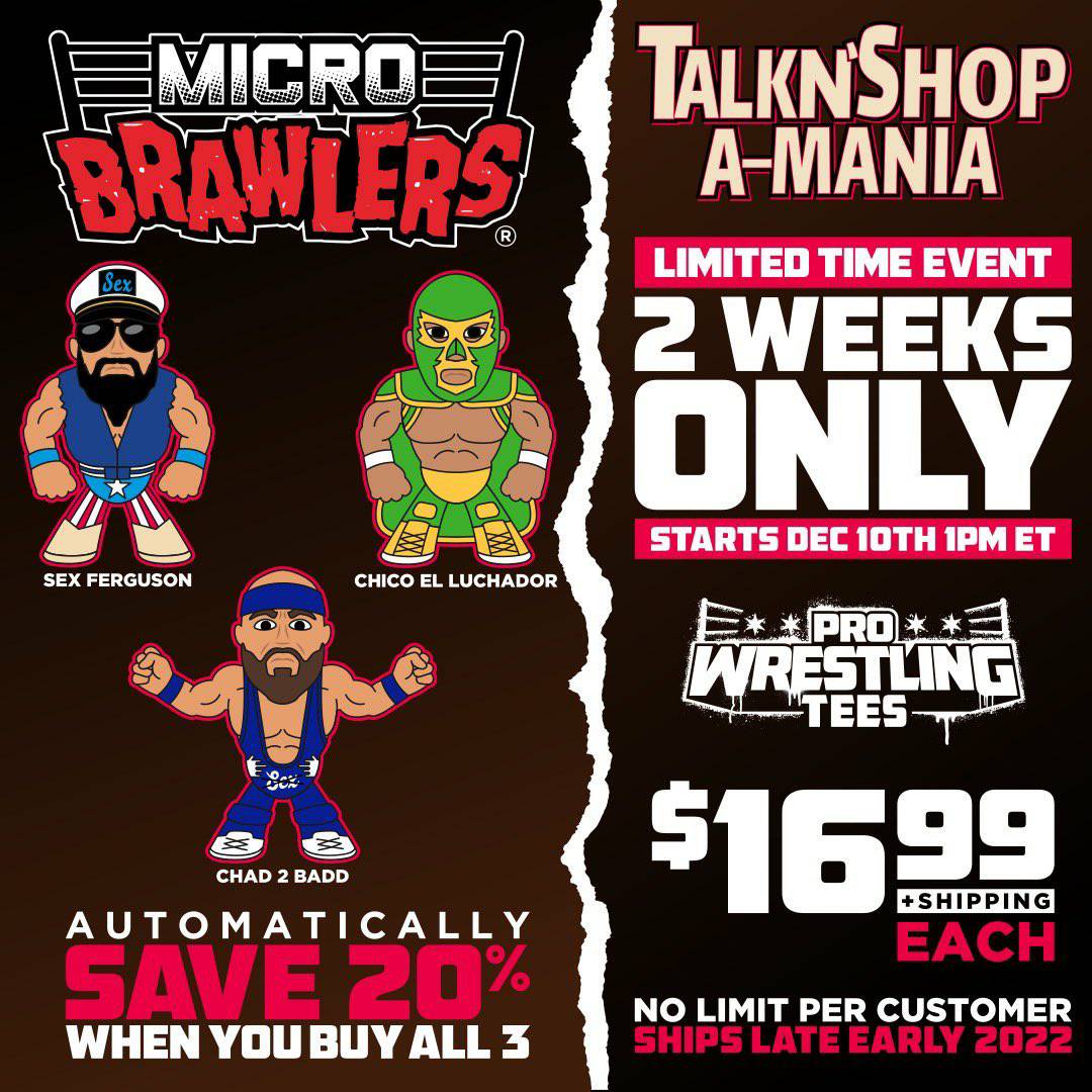 Pro Wrestling Tees Micro Brawlers Limited Edition Chad 2 Badd Action & Toy Figures PWcatalog