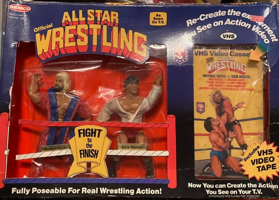 AWA Remco All Star Wrestlers Wrestling Rings & Playsets: "Fight to the Finish": Michael Hayes vs. Rick Martel Action & Toy Figures PWcatalog