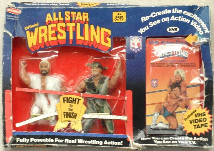 AWA Remco All Star Wrestlers Wrestling Rings & Playsets: "Fight to the Finish": Steve Regal vs. Curt Hennig Action & Toy Figures PWcatalog