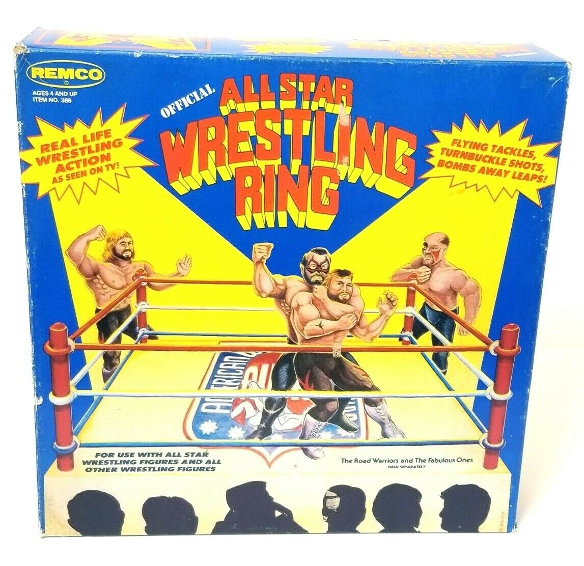AWA Remco All Star Wrestlers Wrestling Rings & Playsets: Official All Star Wrestling Ring Action & Toy Figures PWcatalog