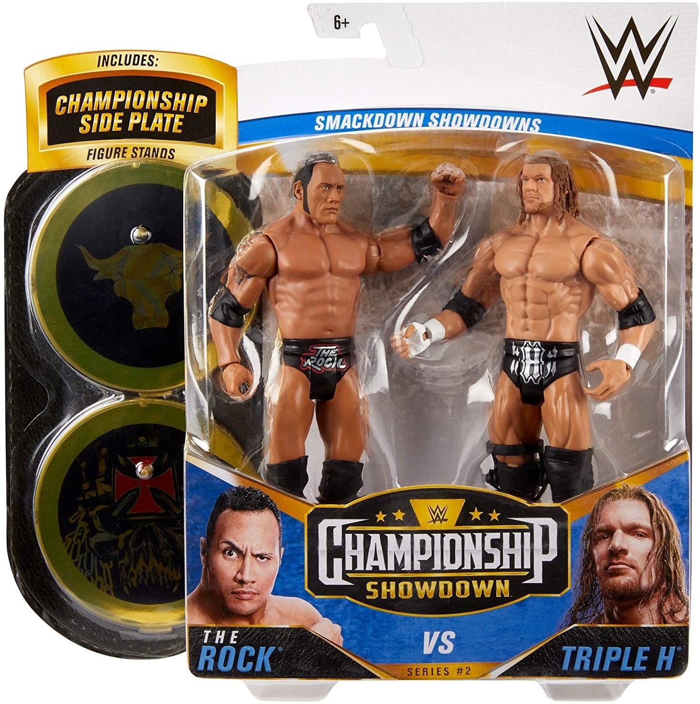 WWE Mattel Championship Showdown 2 The Rock vs. Triple H Action & Toy Figures PWcatalog