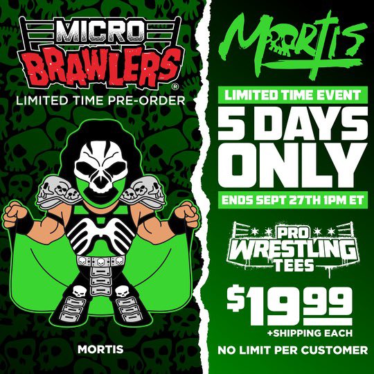 Pro Wrestling Tees Micro Brawlers Limited Edition Mortis Action & Toy Figures PWcatalog