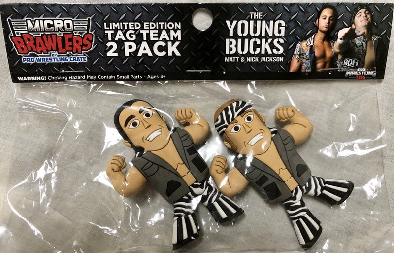 Pro Wrestling Tees Micro Brawlers 1 The Young Bucks: Matt & Nick Jackson Action & Toy Figures PWcatalog