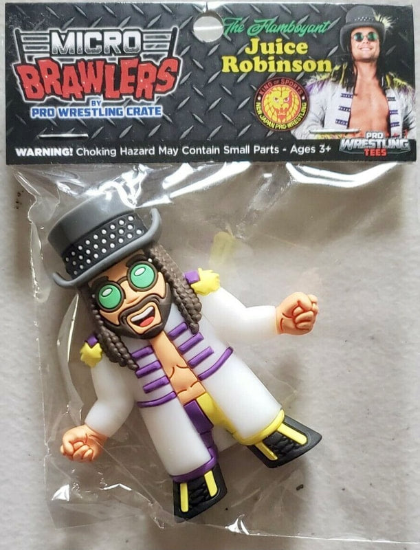 Pro Wrestling Tees Micro Brawlers 4 "The Flamboyant" Juice Robinson Action & Toy Figures PWcatalog