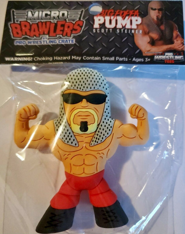 Pro Wrestling Tees Micro Brawlers 4 "Big Poppa Pump" Scott Steiner Action & Toy Figures PWcatalog