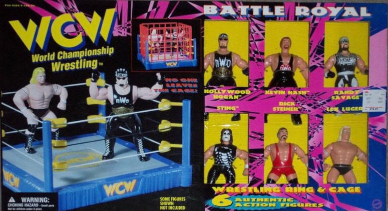 WCW OSFTM 4.5" Articulated Wrestling Rings & Playsets: Battle Royal Wrestling Ring & Cage Action & Toy Figures PWcatalog