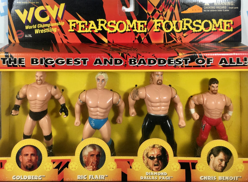 WCW OSFTM 6.5" Articulated Multipacks Fearsome Foursome: Goldberg, Ric Flair, Diamond Dallas Page & Chris Benoit Action & Toy Figures PWcatalog