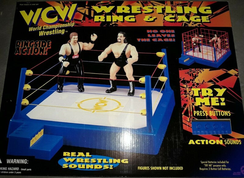 WCW OSFTM 6.5" Articulated Wrestling Rings & Playsets: Wrestling Ring & Cage Action & Toy Figures PWcatalog