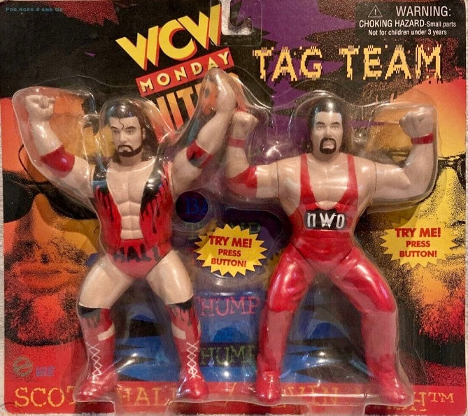 WCW OSFTM Vibrating Tag Teams The Outsiders: Scott Hall & Kevin Nash Action & Toy Figures PWcatalog