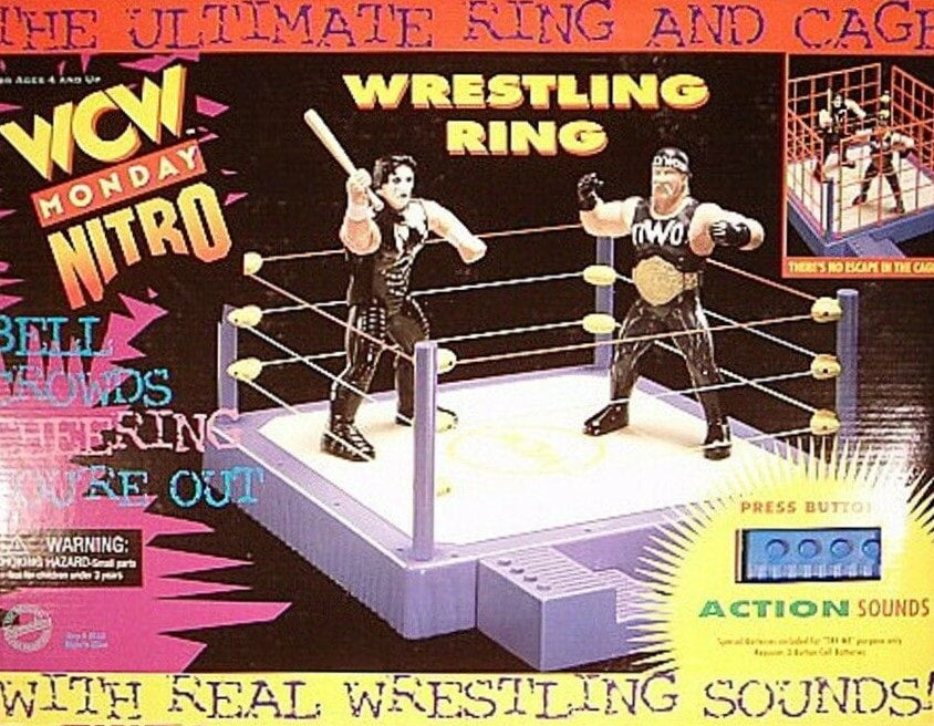 WCW OSFTM Vibrating Wrestling Rings & Playsets: The Ultimate Ring & Cage Action & Toy Figures PWcatalog