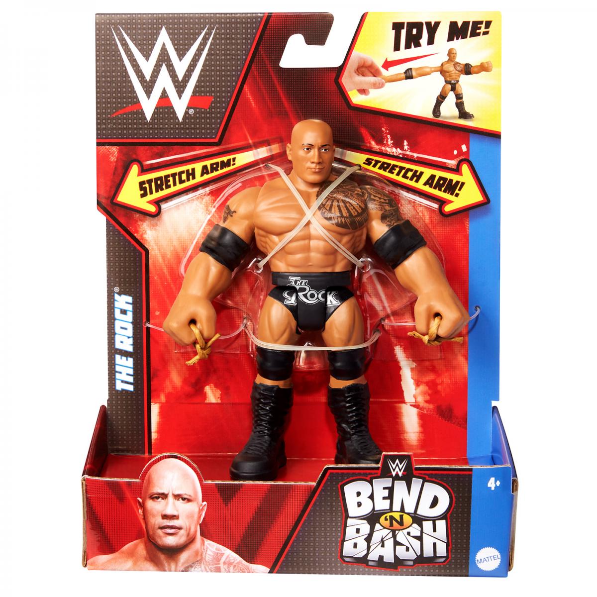 WWE Mattel Bend 'N' Bash 1 The Rock Action & Toy Figures PWcatalog