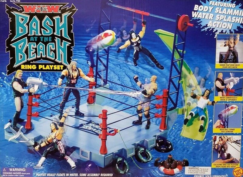 WCW Toy Biz Bash at the Beach Bash at the Beach Ring Playset Action & Toy Figures PWcatalog