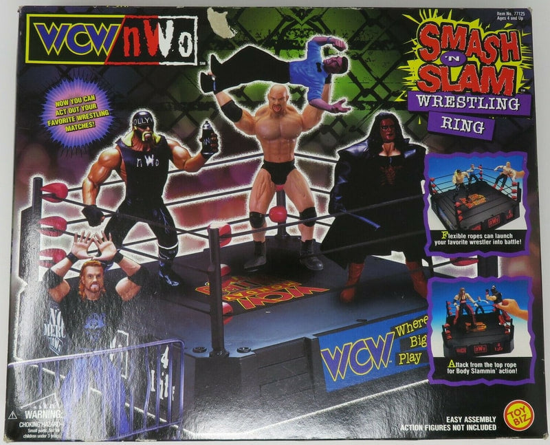 WCW Toy Biz Smash 'N' Slam Wrestling Ring Action & Toy Figures PWcatalog