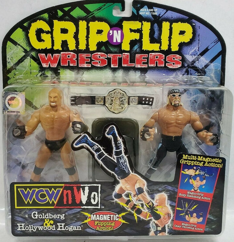 WCW Toy Biz Grip 'N' Flip 1 Goldberg & Hollywood Hogan Action & Toy Figures PWcatalog