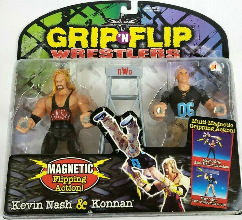 WCW Toy Biz Grip 'N' Flip 2 Kevin Nash & Konnan Action & Toy Figures PWcatalog
