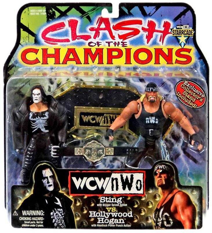 WCW Toy Biz WCW/nWo Clash of the Champions: Sting vs. Hollywood Hogan Action & Toy Figures PWcatalog