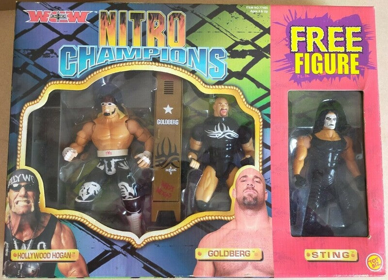 WCW Toy Biz Nitro Champions: Hollywood Hogan, Goldberg & Sting Action & Toy Figures PWcatalog