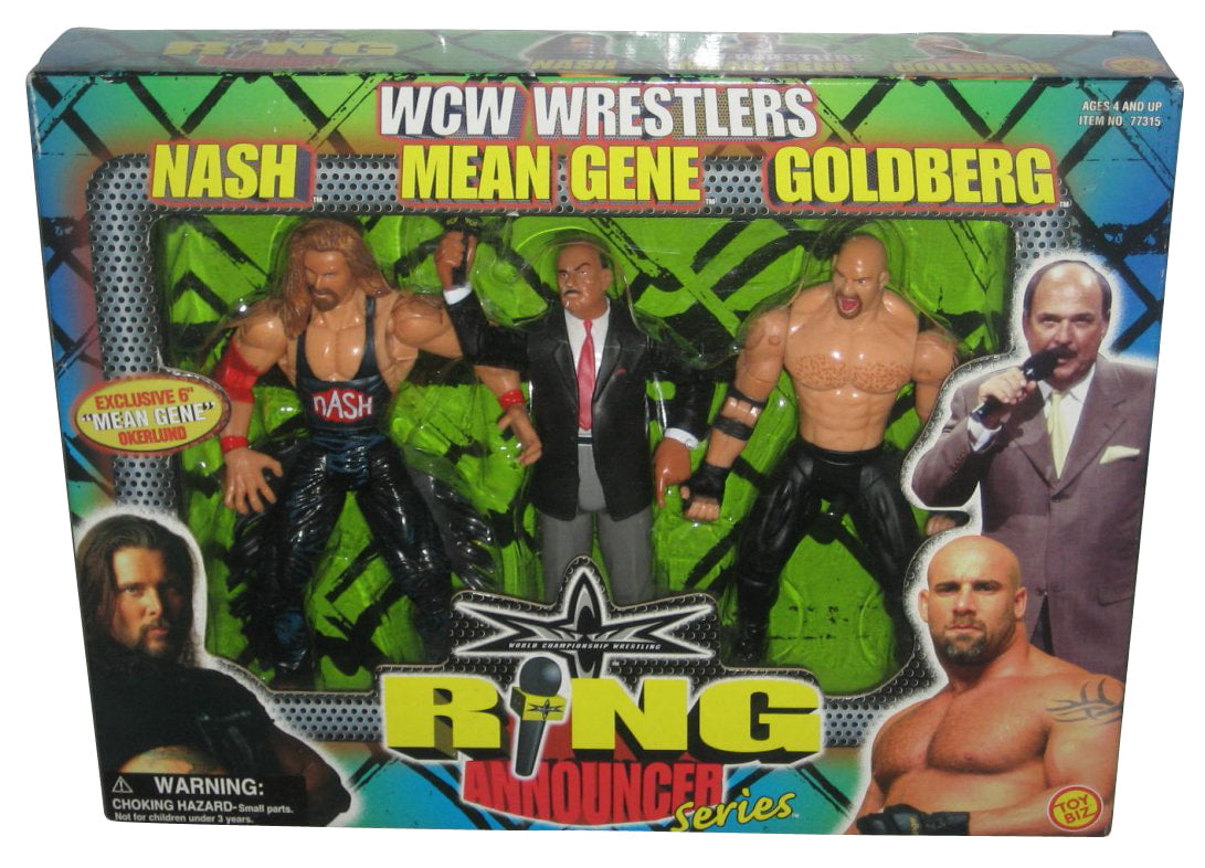 WCW Toy Biz Ring Announcer Series: Nash, Mean Gene & Goldberg Action & Toy Figures PWcatalog