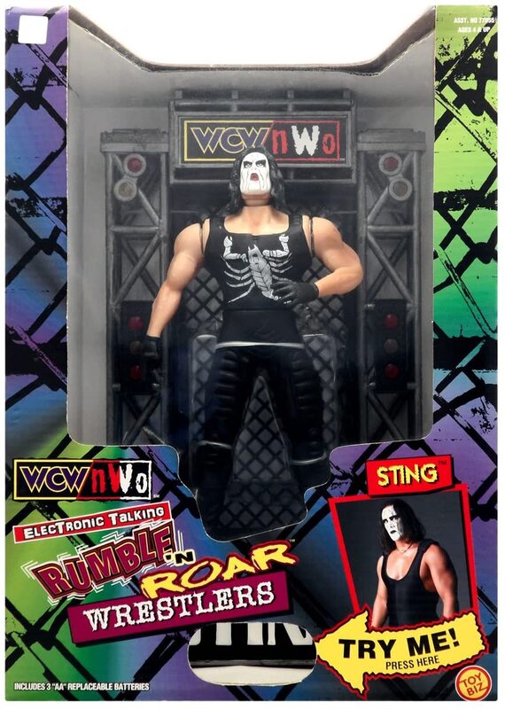 WCW Toy Biz Rumble 'N' Roar Wrestlers Sting Action & Toy Figures PWcatalog