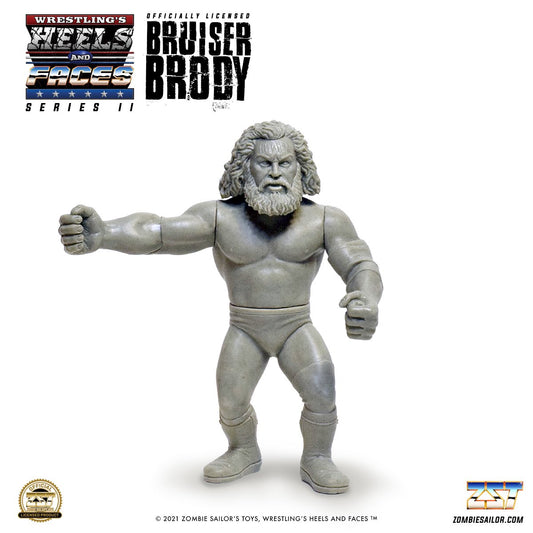 Zombie Sailor's Toys Wrestling's Heels & Faces 2 Bruiser Brody (with Bonus 'Fur' Vest) Action & Toy Figures PWcatalog